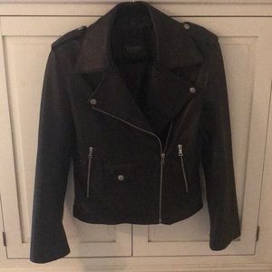 Ladies leather biker jacket
